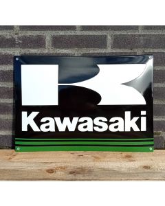 Kawasaki enamel sign