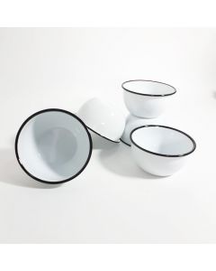 Set of 6 enamel bowls (Deep dishes)