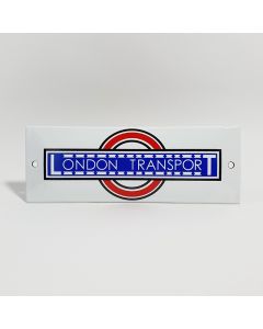 "London transport" white enamel sign
