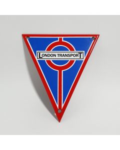 "London transport" triangle enamel sign