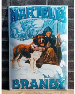 Martells Brandy enamel sign