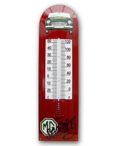 MG service thermometer enamel red