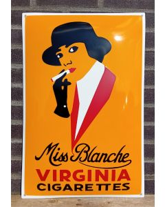 Miss Blanche Virginia Cigarettes enamel sign