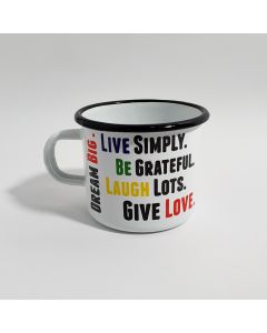 Enamel mug Life Live