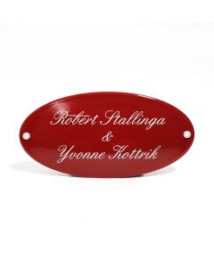 name sign curved without frame oval
