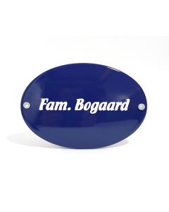 Name sign curved without frame oval