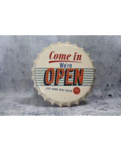 Come it we're open tin plate