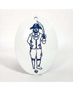 Pirate toilet sign Oval