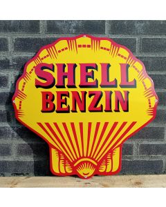 Shell benzin enamel sign