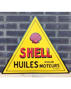 Shell huiles pour moteurs enamel sign