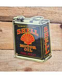 Shell motor oil can