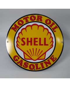 Shell flat enamel sign