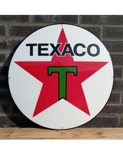 Texaco round enamel sign