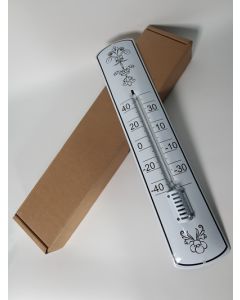 Thermometer enamel Decoration white / black