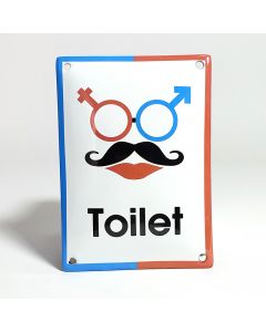 Enamel gender neutral toilet sign