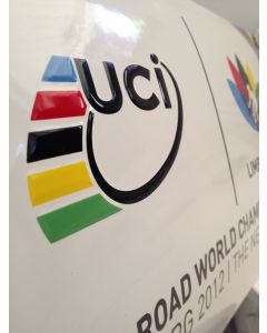 UCI WK enamel sign