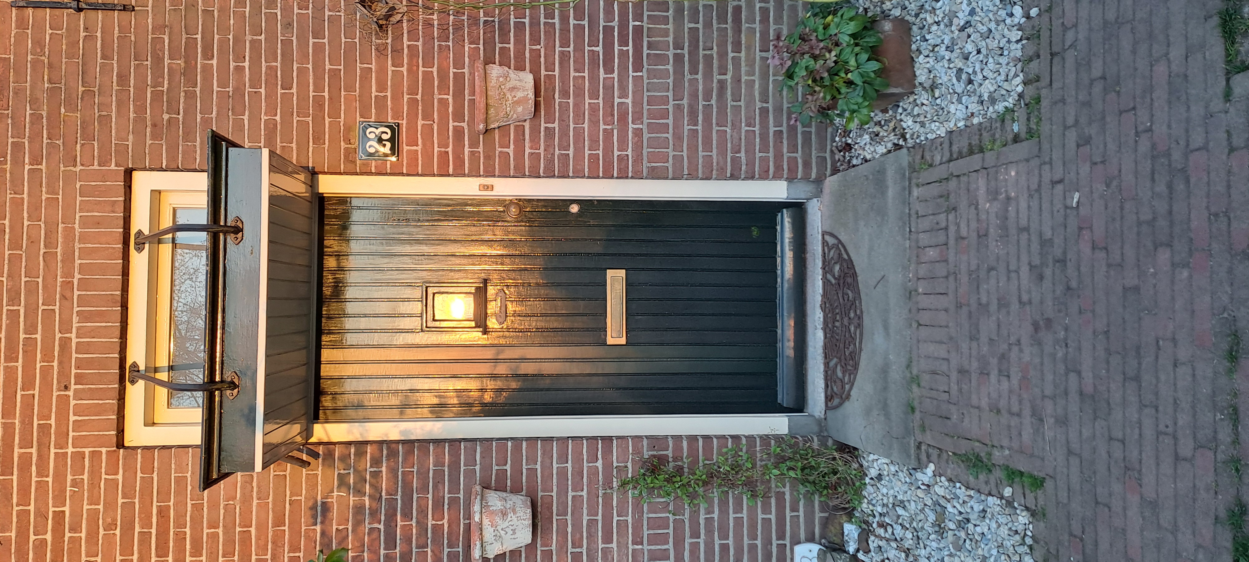 Housenumber curved with frame