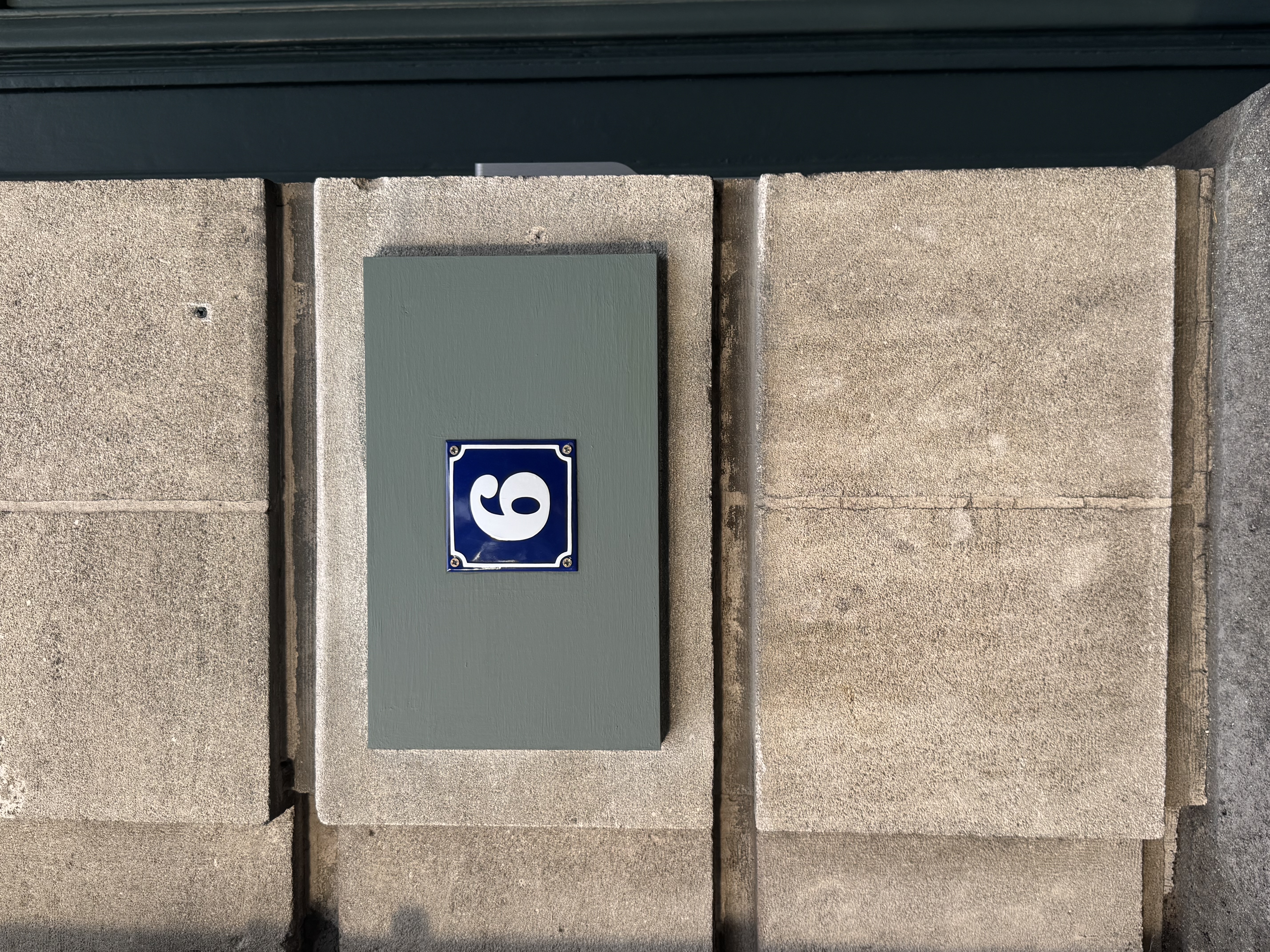 French house number enamel