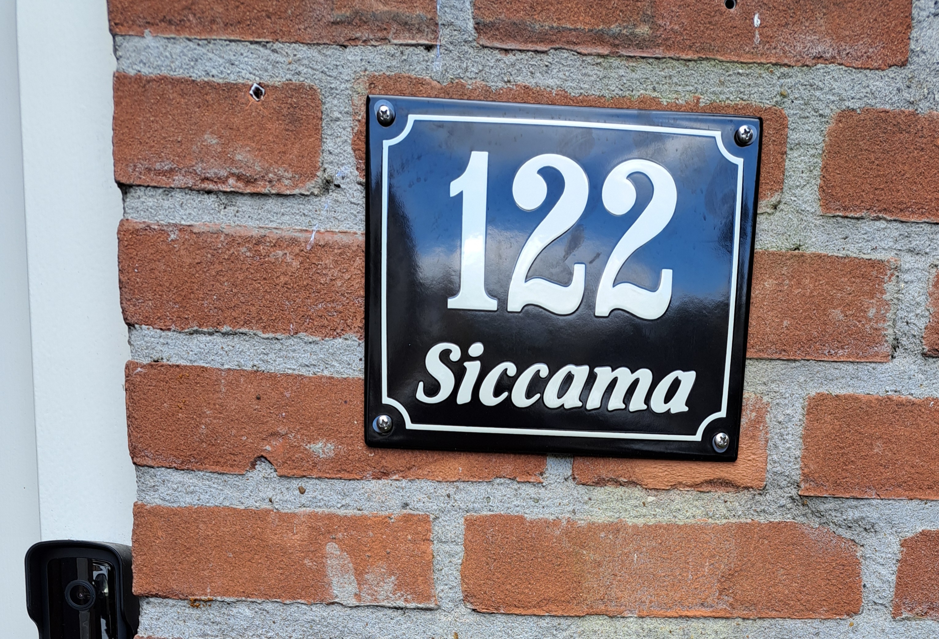 Combo house nr + name with frame