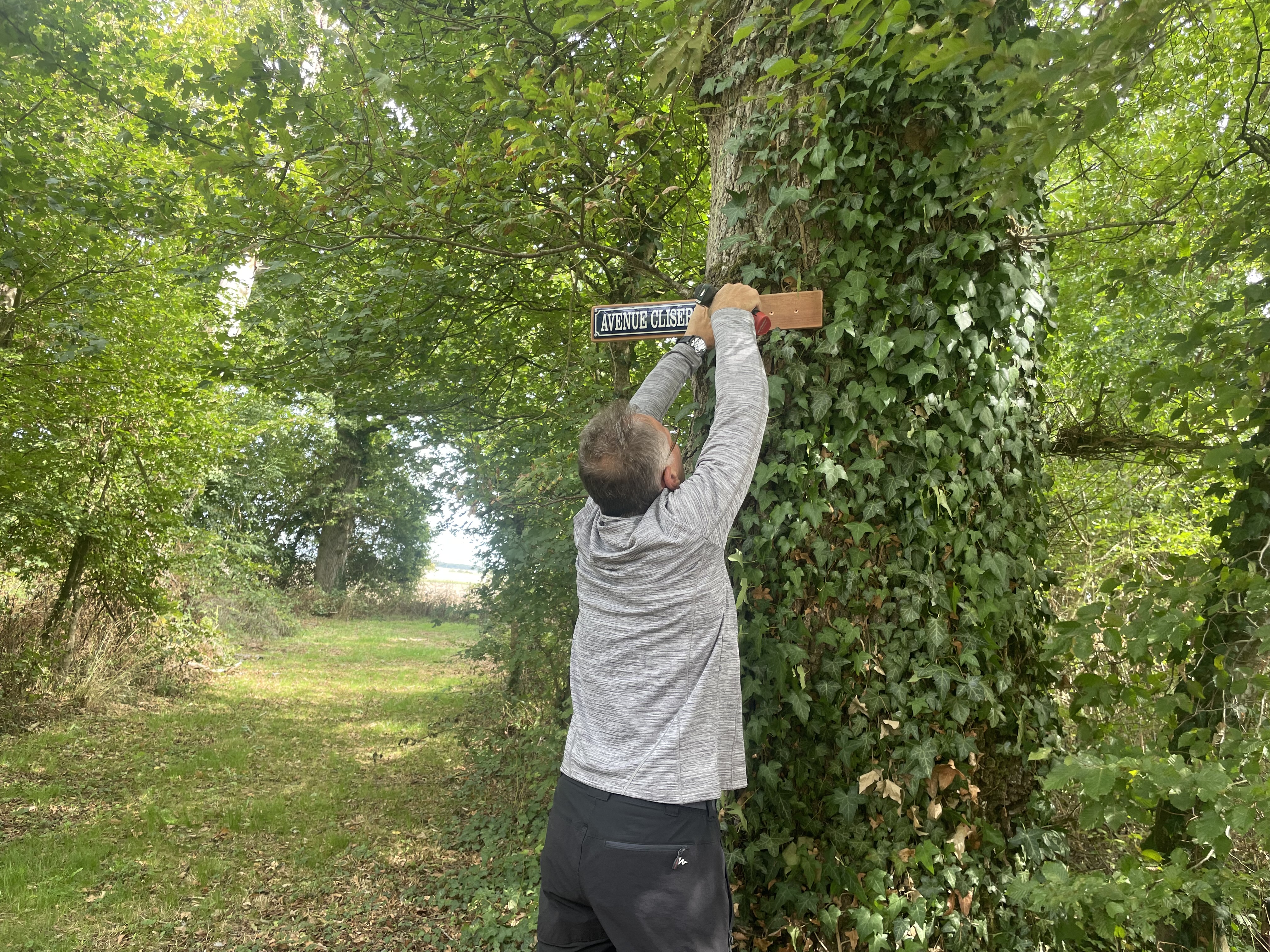 Street sign with frame