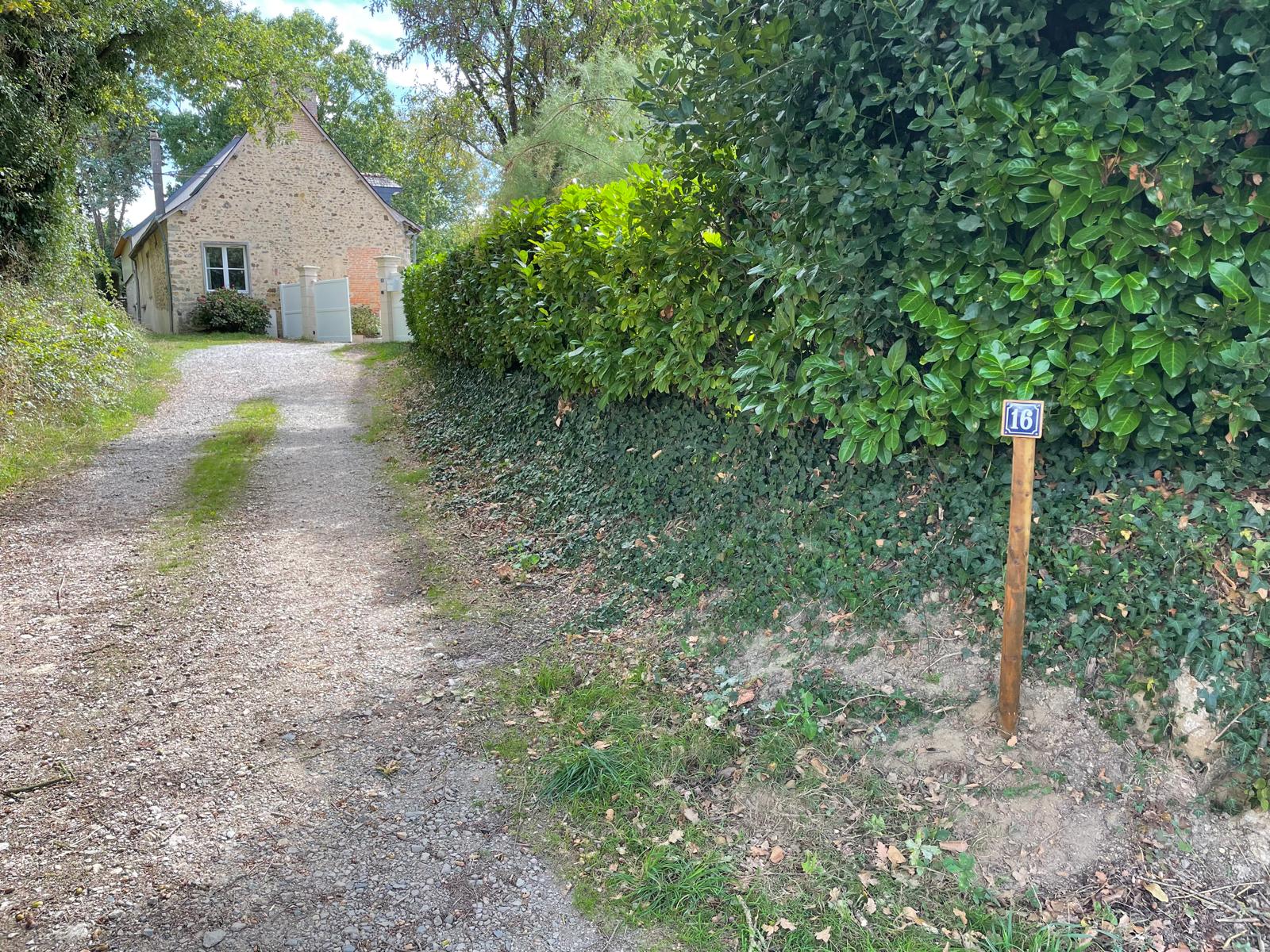 Blue enamel house number