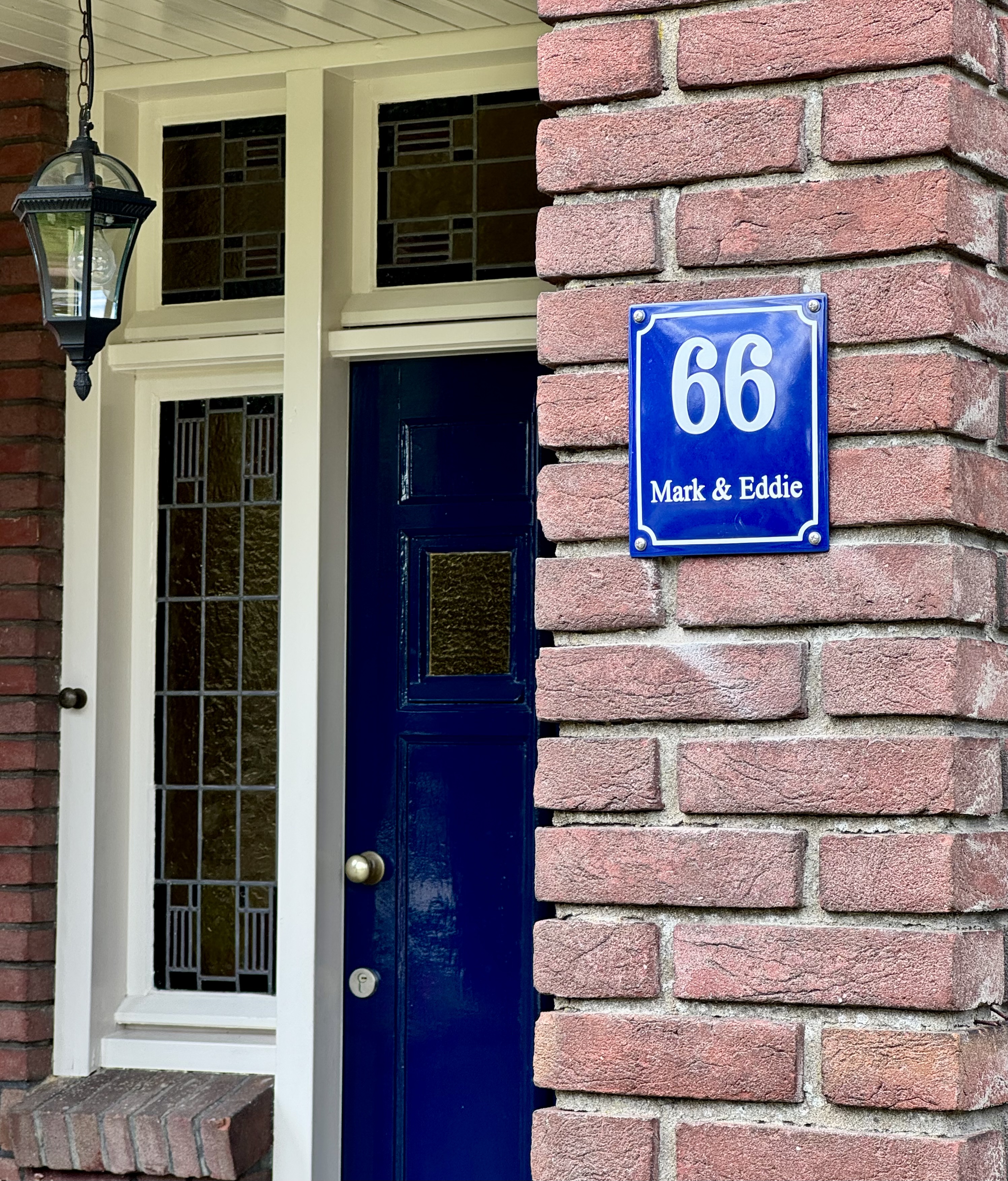 Combo house nr + name with frame